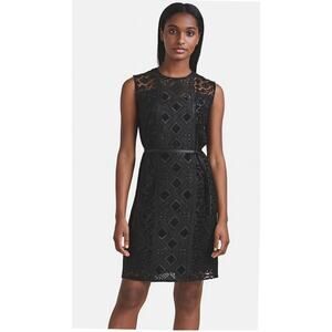 Lucky Brand Navy Burnout Crushed Velvet Navy Dress Sleeveless Small